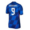 Virallinen Fanipaita + Shortsit Kroatia Kramaric 9 Vieraspelipaita Euro 2024 - Lasten